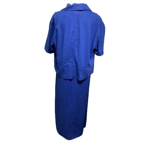Dress Barn 2-Piece Linen Blend Dress with Jacket 6 Classic Elegant Versatile - Picture 3 of 8